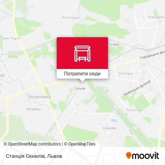 Карта Станція Скнилів