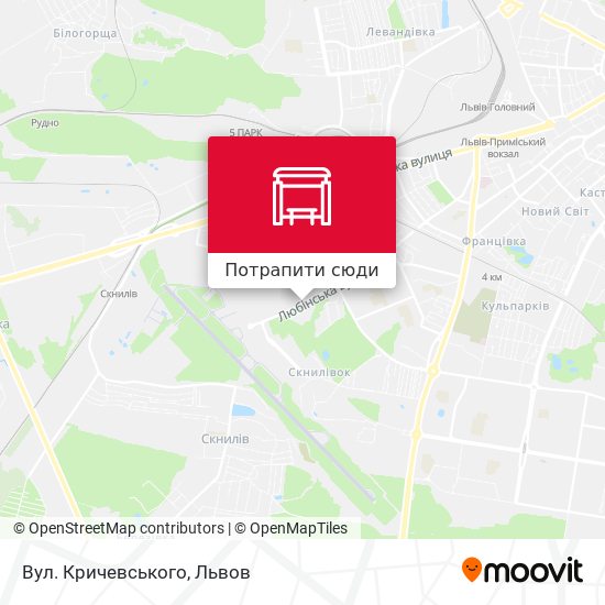 Карта Вул. Кричевського