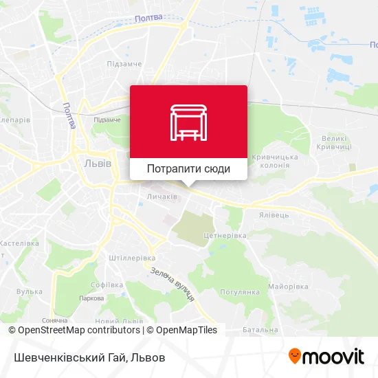 Карта Шевченківський Гай