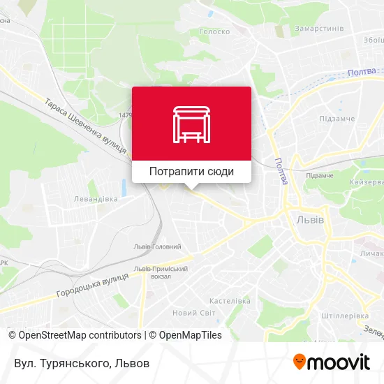 Карта Вул. Турянського