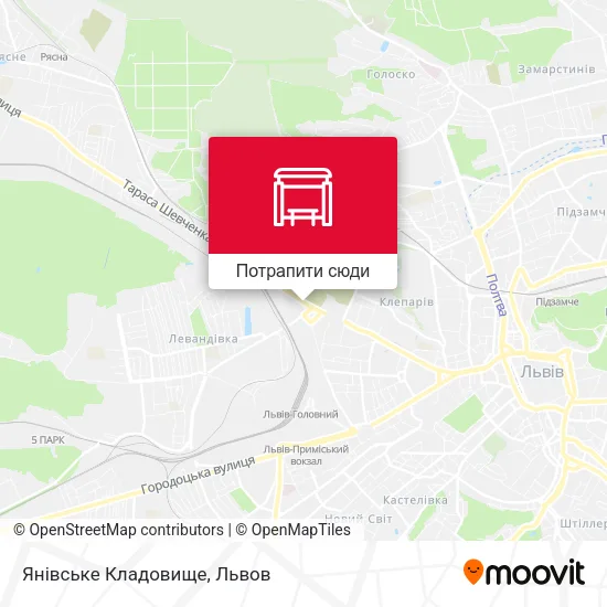 Карта Янівське Кладовище