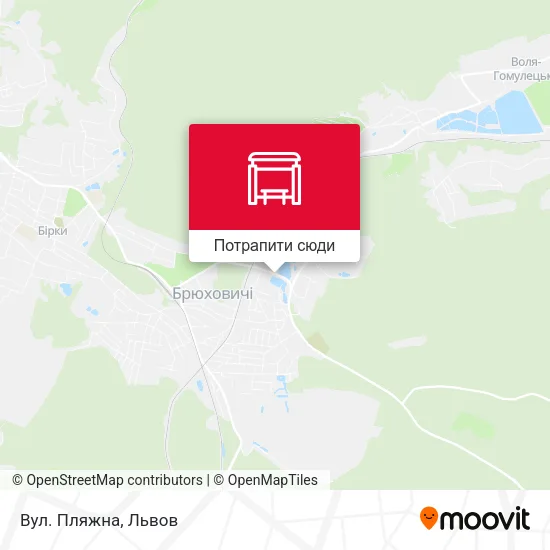 Карта Вул. Пляжна