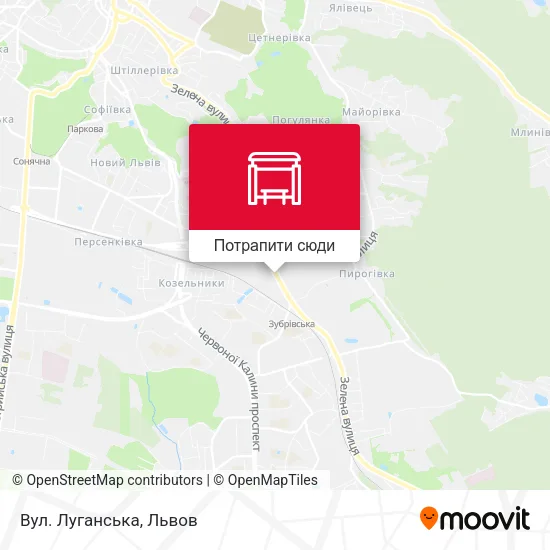 Карта Вул. Луганська