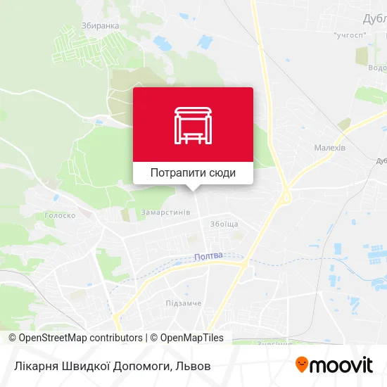 Карта Лікарня Швидкої Допомоги