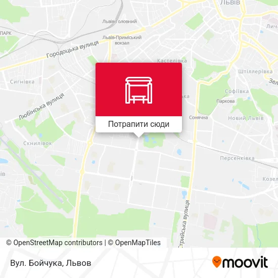 Карта Вул. Бойчука