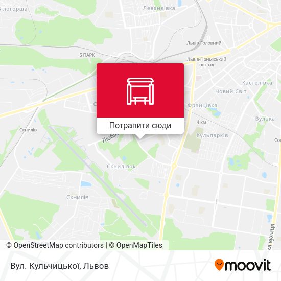 Карта Вул. Кульчицької