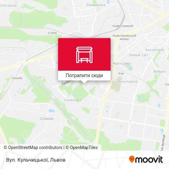 Карта Вул. Кульчицької