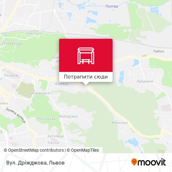 Карта Вул. Дріжджова