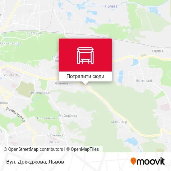 Карта Вул. Дріжджова