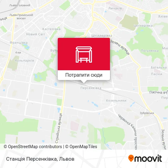 Карта Станція Персенківка