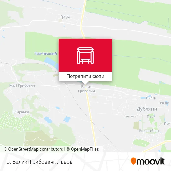 Карта С. Великі Грибовичі