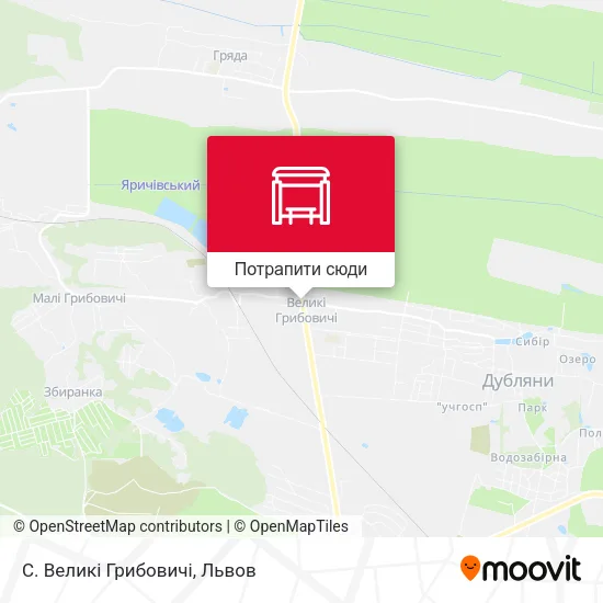 Карта С. Великі Грибовичі