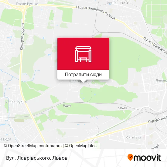 Карта Вул. Лаврівського