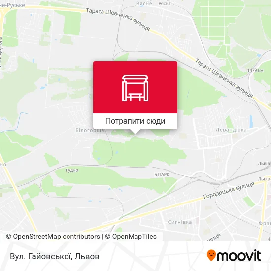 Карта Вул. Гайовської