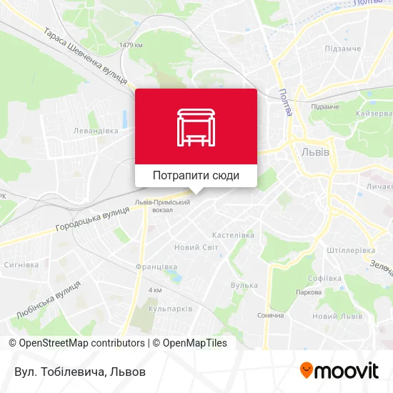 Карта Вул. Тобілевича