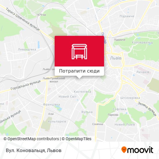 Карта Вул. Коновальця