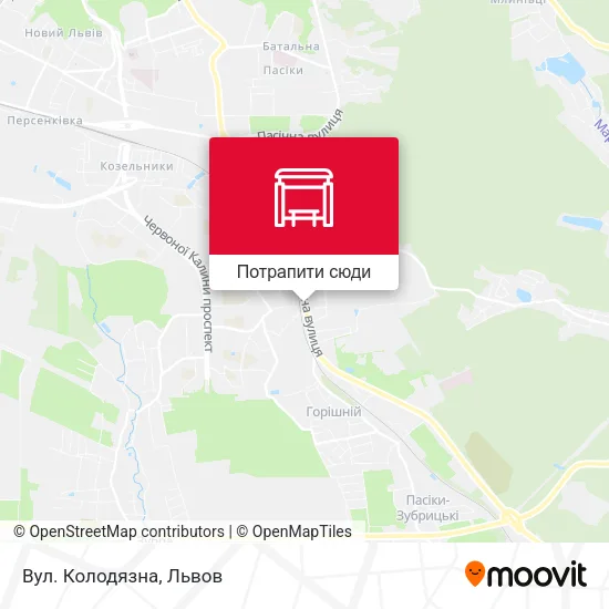 Карта Вул. Колодязна