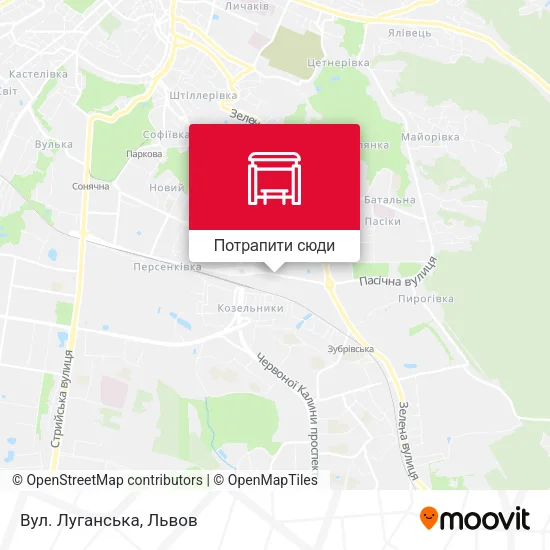 Карта Вул. Луганська