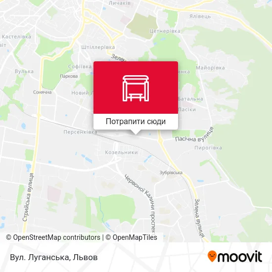 Карта Вул. Луганська