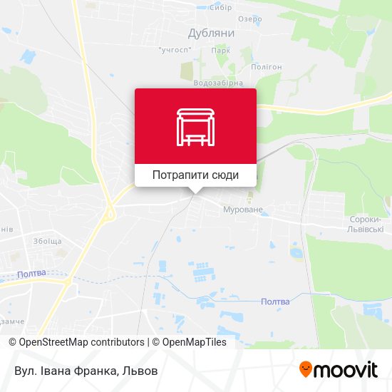 Карта Вул. Івана Франка