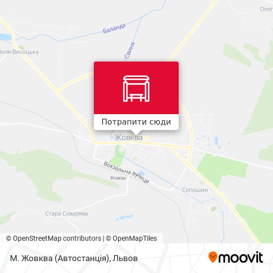 Карта М. Жовква (Автостанція)