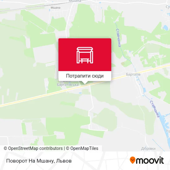 Карта Поворот На Мшану