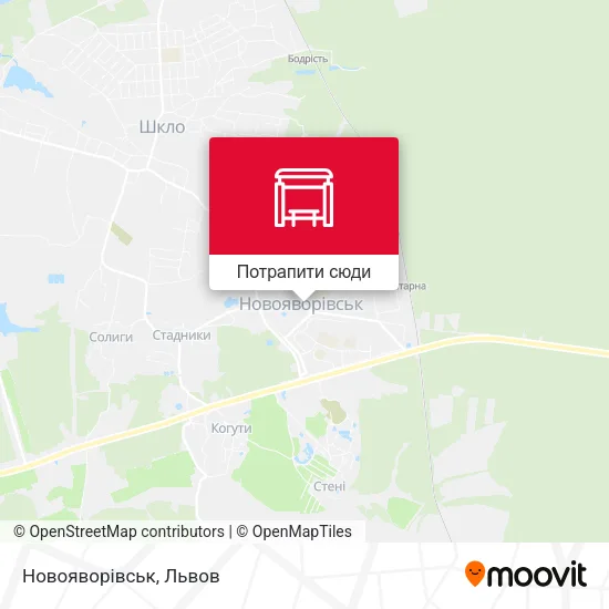 Карта Новояворівськ