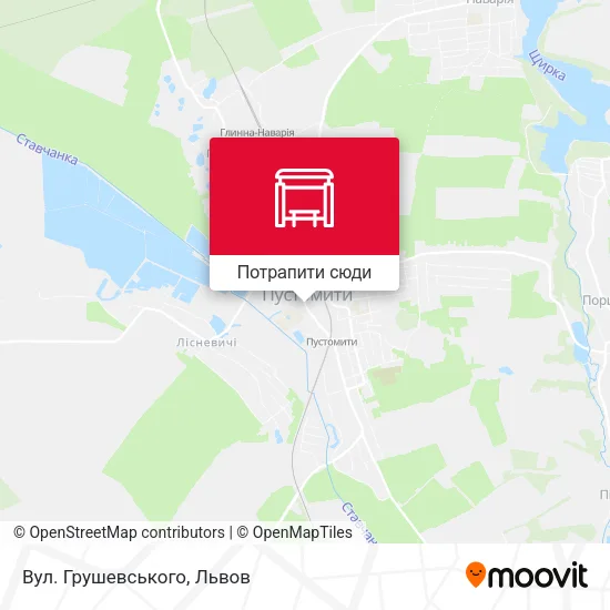 Карта Вул. Грушевського