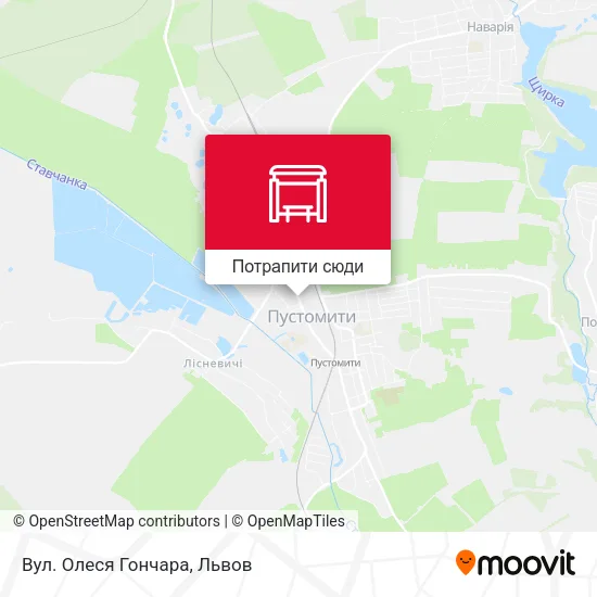 Карта Вул. Олеся Гончара