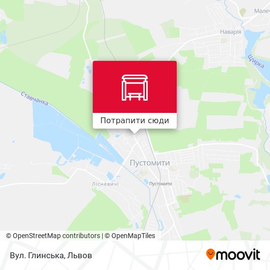 Карта Вул. Глинська