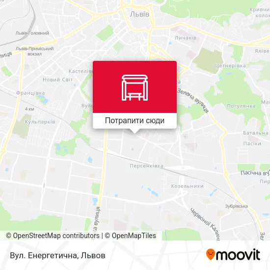 Карта Вул. Енергетична