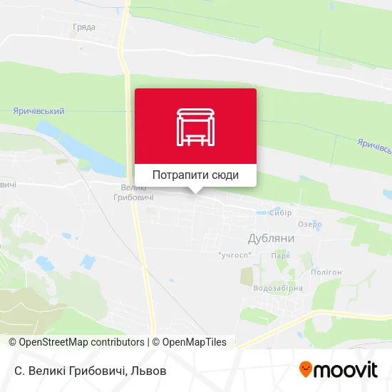 Карта С. Великі Грибовичі