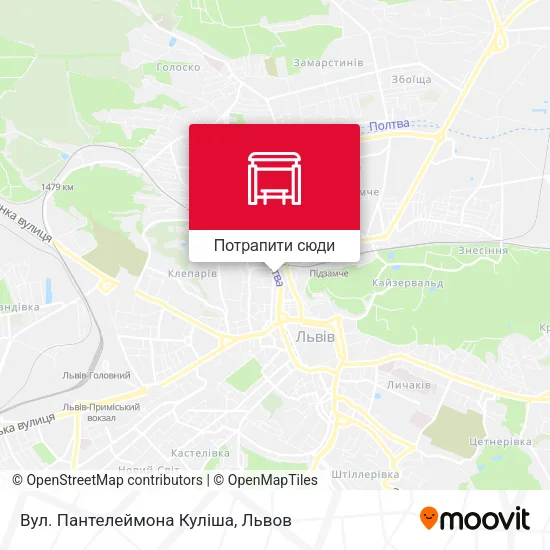 Карта Вул. Пантелеймона Куліша