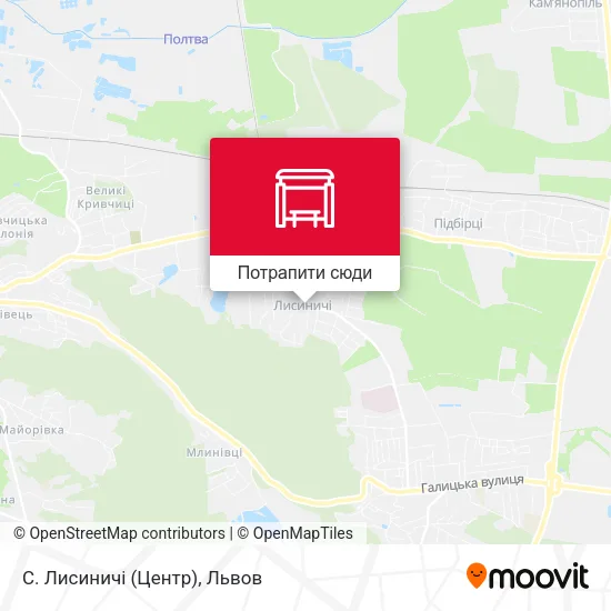 Карта С. Лисиничі (Центр)