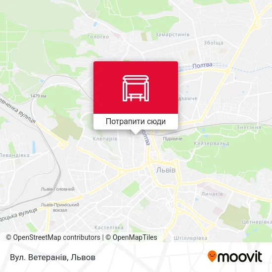Карта Вул. Ветеранів