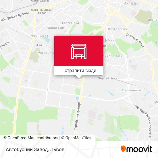 Карта Автобусний Завод