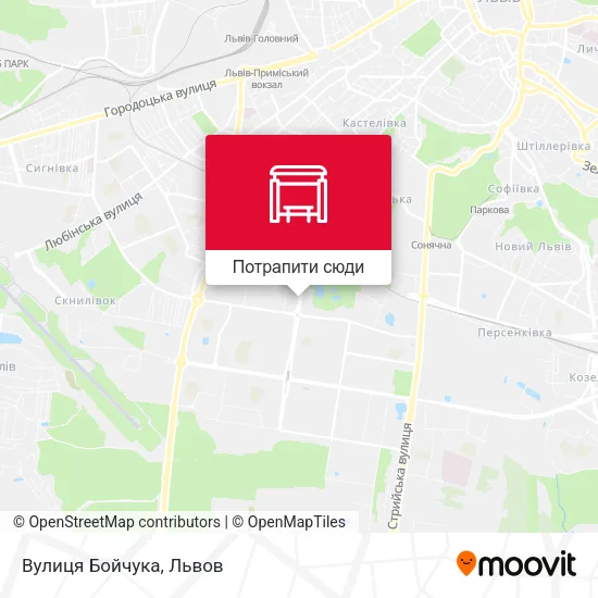 Карта Вулиця Бойчука