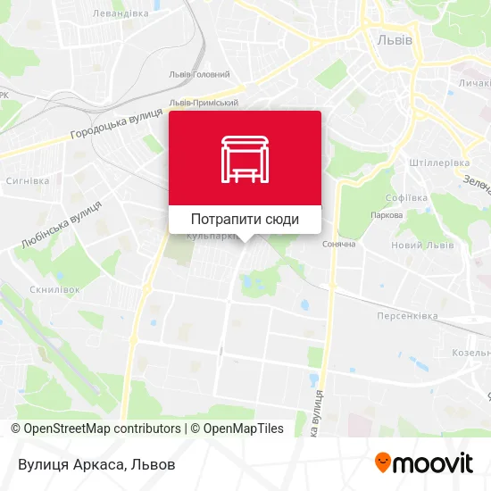 Карта Вулиця Аркаса