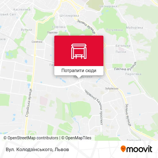 Карта Вул. Колодзінського