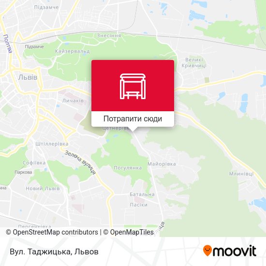 Карта Вул. Таджицька