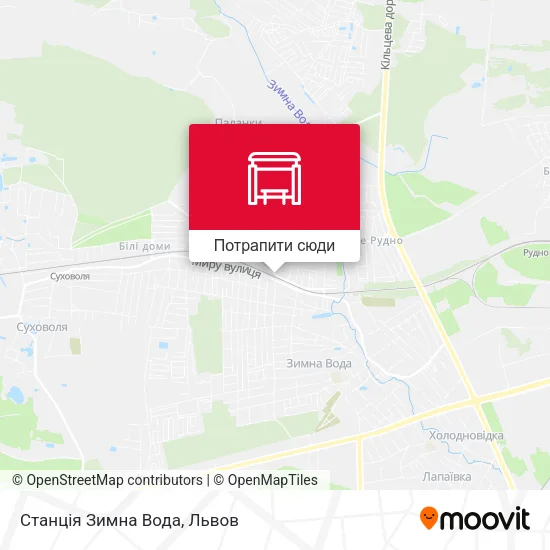 Карта Станція Зимна Вода