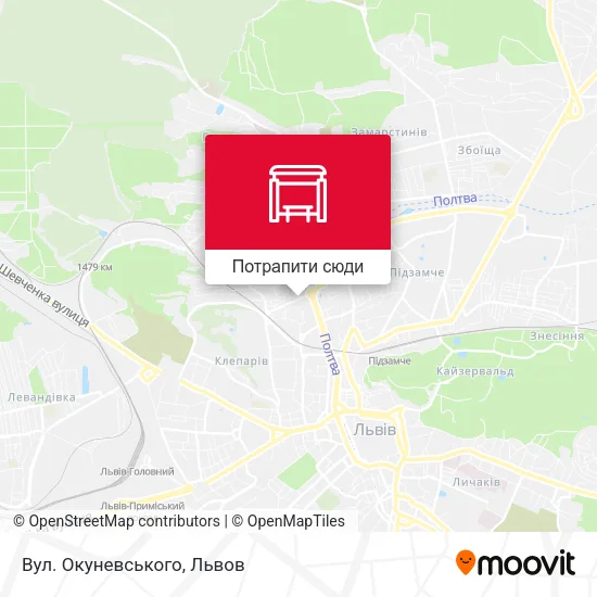 Карта Вул. Окуневського