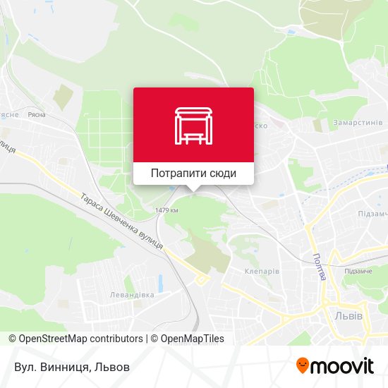 Карта Вул. Винниця