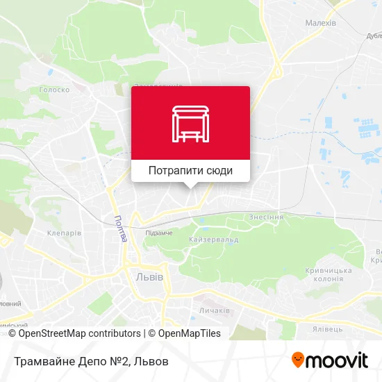 Карта Трамвайне Депо №2