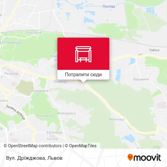 Карта Вул. Дріжджова