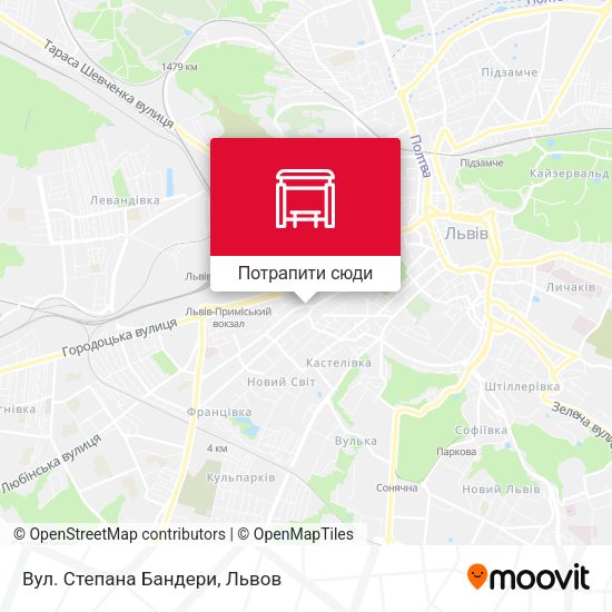 Карта Вул. Степана Бандери