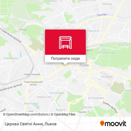 Карта Церква Святої Анни