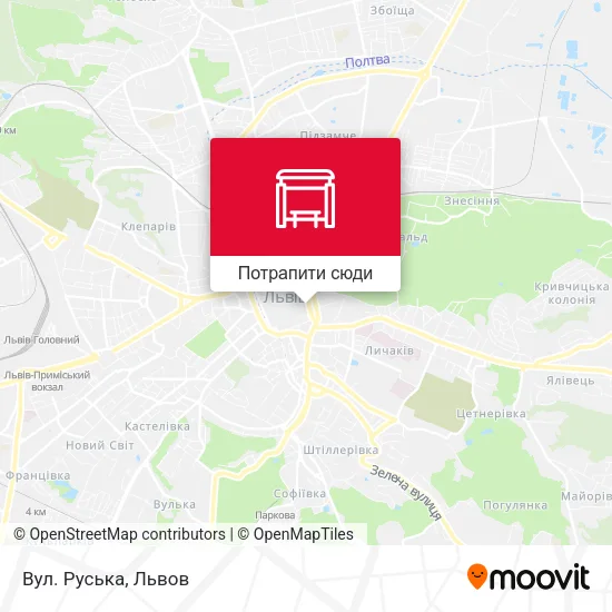 Карта Вул. Руська