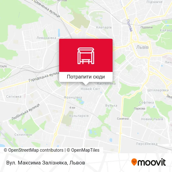 Карта Вул. Максима Залізняка