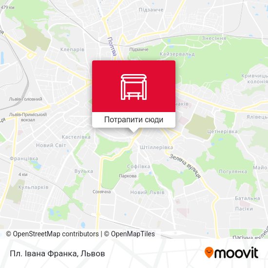 Карта Пл. Івана Франка